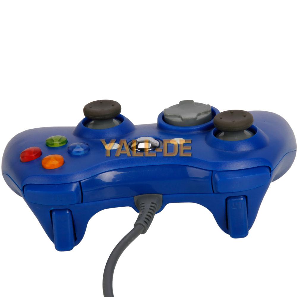 2X USB Wired Controller für Microsoft Xbox 360 PC Windows Laptop Blau